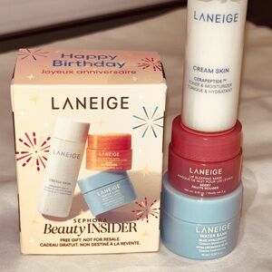 LANEIGE Cream Skin and Water Bank Set with Red Lip Mask
